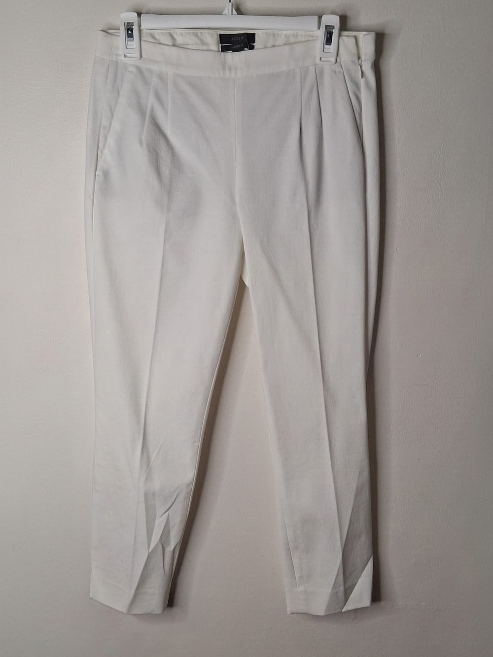 NWT J.Crew Martie Bi-Stretch Ivory Crop Pants Petite 6P